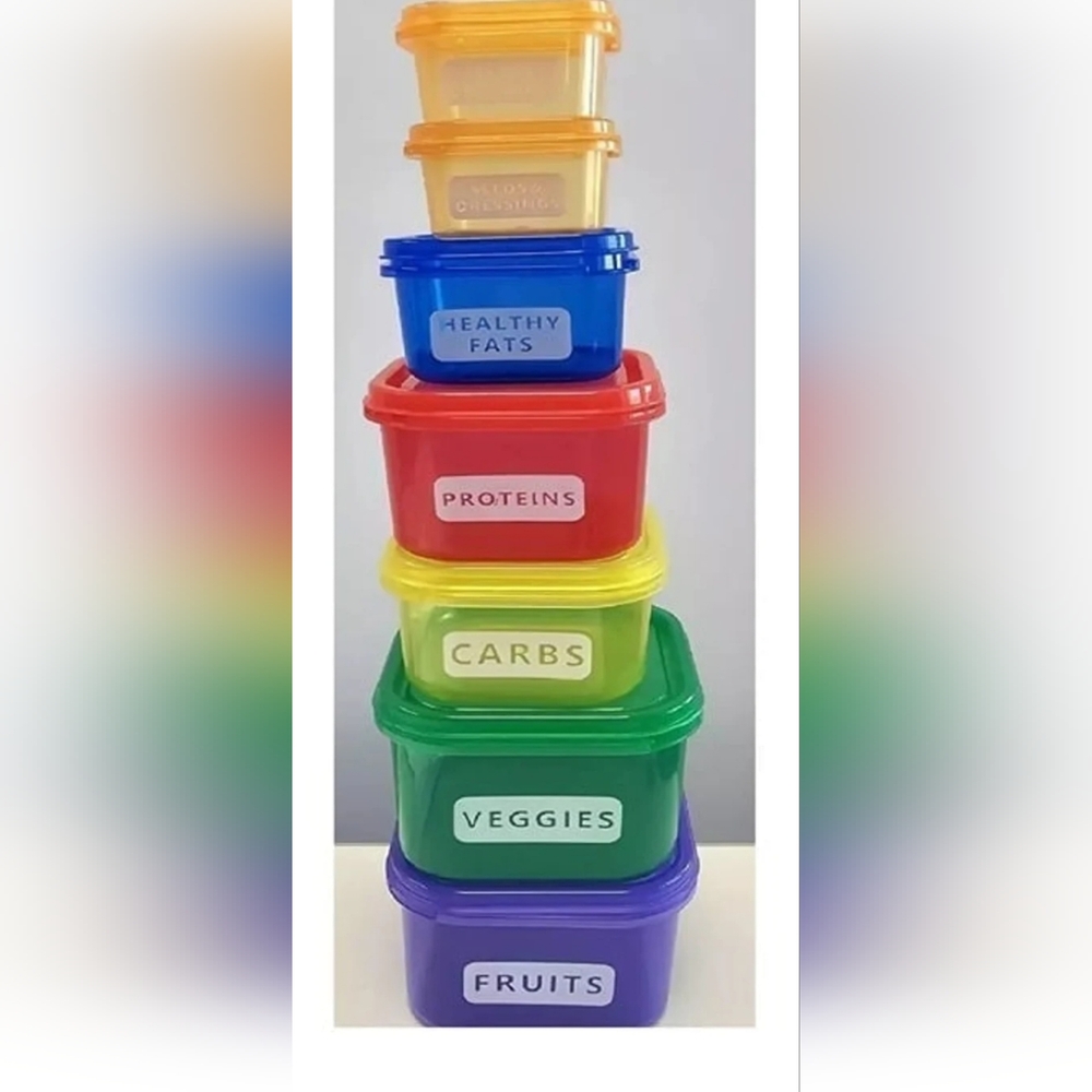 Portion Control Meal Prep Containers  7-Piece Food Storage Set New